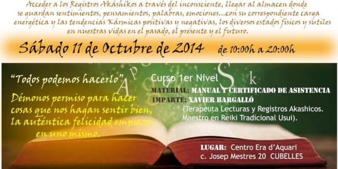 11 de Octubre Curso de Lecturas y Registros Akáshikos